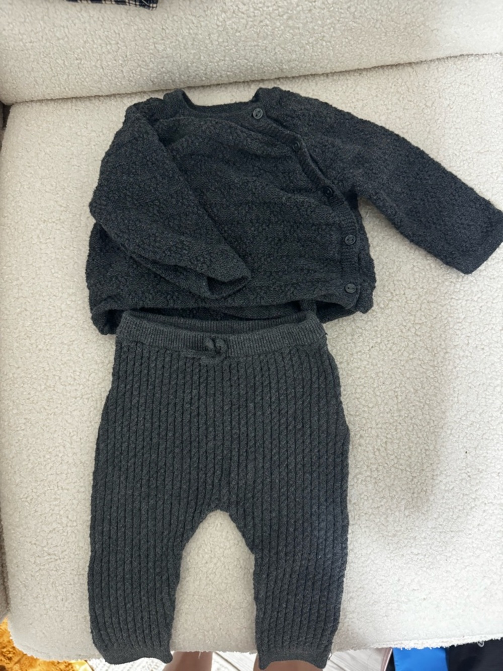 Zara Kids Charcoal Gray Knit Matching Set